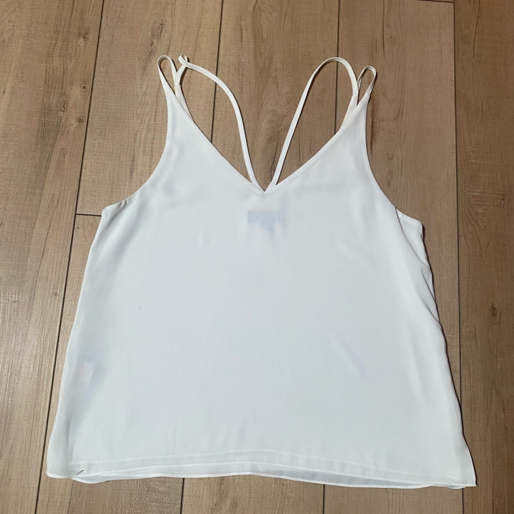 Topshop White Camisole Tank- Minimalist Summer Staple Size 8 Medium